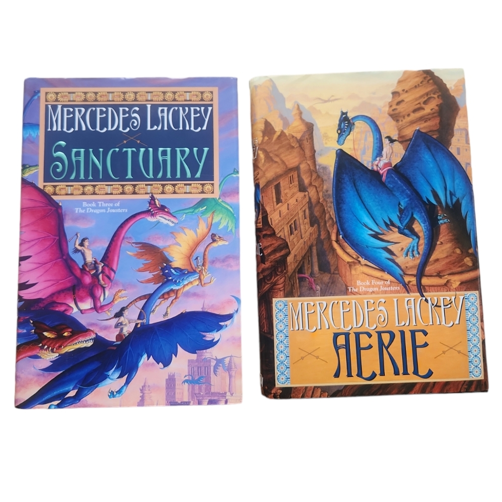 Mercedes Lackey Aerie and Sanctuary Hard Cover The Dragon Jousters Series Books
